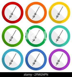 Fresh olive on stick vetor, food vector icons, set of colorful flat design buttons for webdesign and mobile applications Stock Vector