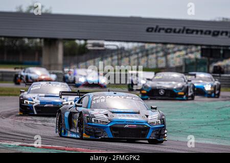 26 Panis Aurelien (fra), Vervisch Frederic (bel), Sainteloc Racing, Audi R8 LMS GT3, action during the 2nd round of the 2021 Fanatec GT World Challenge Europe Powered by AWS, from May 6 to 9, 2021 on the Circuit de Nevers Magny-Cours, Magny-Cours, France - Photo Clement Luck / DPPI / LiveMedia Stock Photo