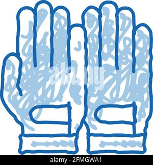 Golf Sportive Gloves doodle icon hand drawn illustration Stock Vector