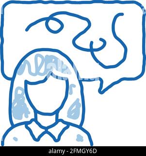 Incoherent Speech doodle icon hand drawn illustration Stock Vector