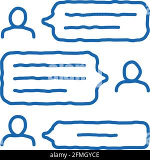 Speech Therapy doodle icon hand drawn illustration Stock Vector