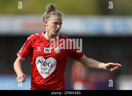 Crawley, UK. 9th May 2021. Yana Daniels of Bristol City during the FA Women's Super League match between Brighton & Hove Albion Women and Bristol City Women at The People's Pension Stadium on May 9th 2021 in Crawley, United Kingdom Stock Photo