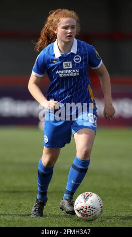 Crawley, UK. 9th May 2021. /bh32/ during the FA Women's Super League match between Brighton & Hove Albion Women and Bristol City Women at The People's Pension Stadium on May 9th 2021 in Crawley, United Kingdom Stock Photo