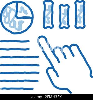 Statistician Assistant Hand doodle icon hand drawn illustration Stock Vector