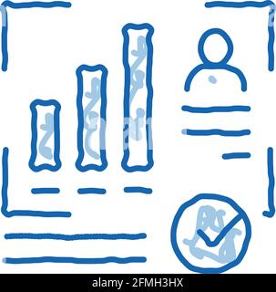 Good Working Employee Card doodle icon hand drawn illustration Stock Vector