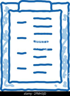 Statistician Report Tablet doodle icon hand drawn illustration Stock Vector