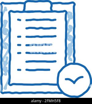 Bird Check List For Watching doodle icon hand drawn illustration Stock Vector