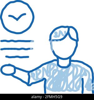 Human Talking About Bird doodle icon hand drawn illustration Stock Vector