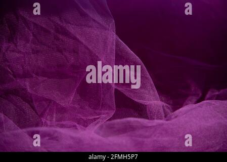 Blue purple polyester fabric texture. Purple mesh fabric. texture background fabric Stock Photo