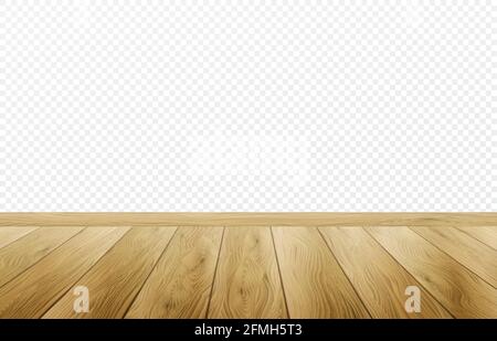 Realistic wood texture background. Wood floor texture mockup. Vector illustration Stock Vector