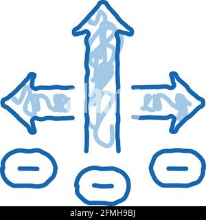 Choice Decision doodle icon hand drawn illustration Stock Vector