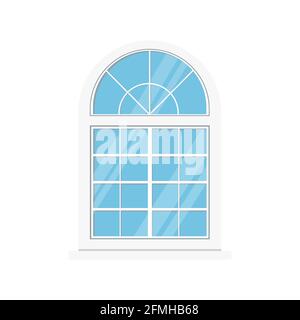 White pvc window frame icon isolated on white background. Stock Vector