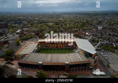 Aerial views of Molineux Stadium, Wolverhampton, UK Stock Photo