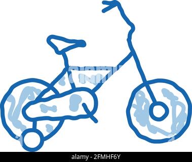 Sport Bike doodle icon hand drawn illustration Stock Vector