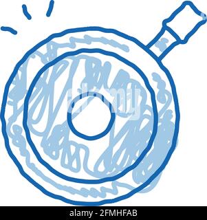 Bicycle Tire doodle icon hand drawn illustration Stock Vector