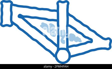 Bike Frame doodle icon hand drawn illustration Stock Vector