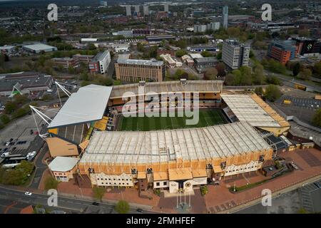 Aerial views of Molineux Stadium, Wolverhampton, UK Stock Photo