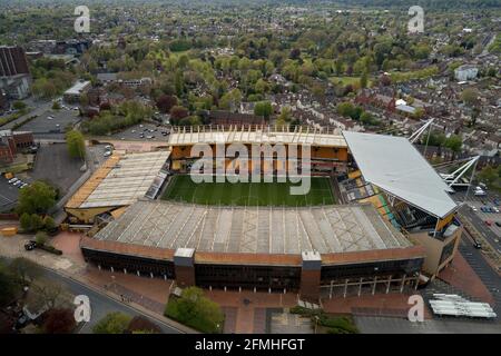 Aerial views of Molineux Stadium, Wolverhampton, UK Stock Photo