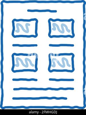 Newspaper Poster doodle icon hand drawn illustration Stock Vector