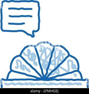 Prompter doodle icon hand drawn illustration Stock Vector