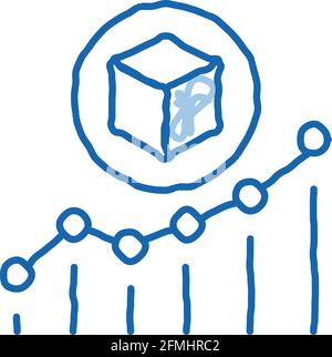 parcel pick-up points doodle icon hand drawn illustration Stock Vector