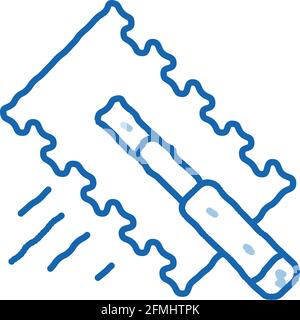 tile scraper doodle icon hand drawn illustration Stock Vector