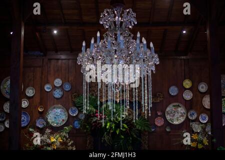 Luxury Indoors Wedding Stage Decorate. backdrop and blank background ...