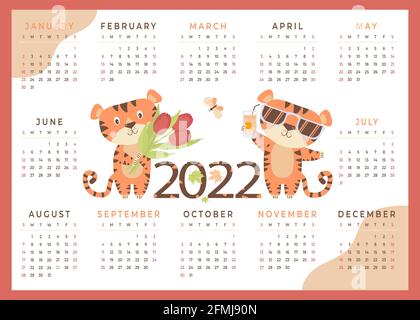 Calendar for 2022 Stock Vector Image & Art - Alamy