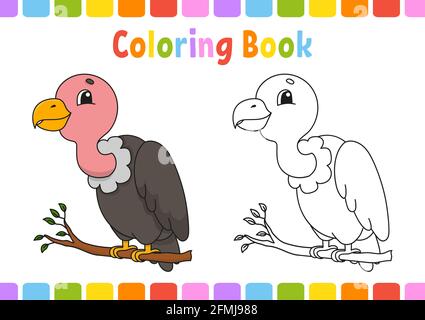 Vulture Coloring Page for Kids Stock Vector Image & Art - Alamy