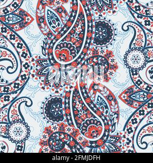 paisley seamless pattern. damask vector background Stock Vector