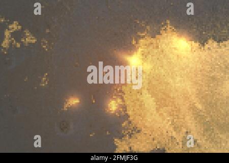 Abstract smoke grey and gold marble pattern with sparkles. Vector background in alcohol ink technique. Modern paint with glitter. Template for banner, Stock Vector
