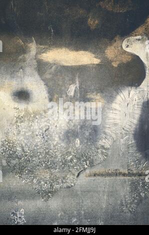 Picture of an old metal sheet, abstract background or texture. Stock Photo