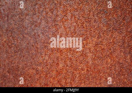 Close up picture of a rusty metal sheet. Stock Photo