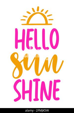 Stickers | Hello Sunshine Word | Rainbow