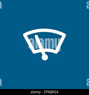 Speedometer Icon On Blue Background. Blue Flat Style Vector Illustration. Stock Vector