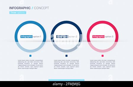 Stylish vector infographic concept template. Three options Stock Vector