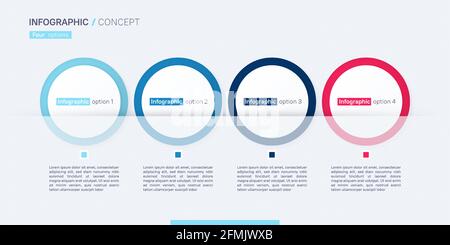 Stylish vector infographic concept template. Four options Stock Vector