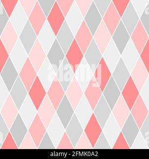 Vector seamless rhombus pattern. Cute design for wrapping paper, wallpaper, textile Stock Photo