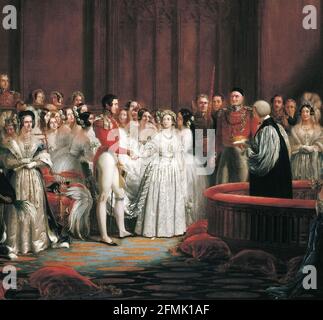 SIR GEORGE HAYTER (1792-1871) The Marriage of Queen Victoria, 10 February 1840  detail Stock Photo