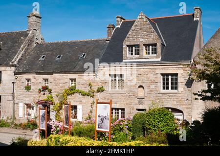 Town of Locronan, listed as one of the most beautiful medieval villages in France, Finistere (29), Brittany, France Stock Photo