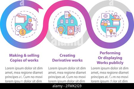 Unique author rights vector infographic template Stock Vector