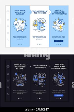 Digital inclusion preconditions onboarding vector template Stock Vector