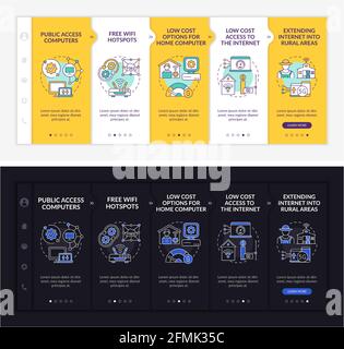 Digital inclusion measures onboarding vector template. Stock Vector