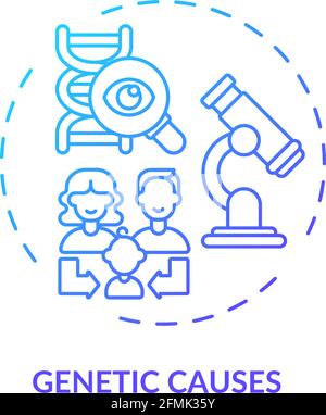 Genetic causes concept icon Stock Vector