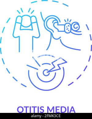 Otitis media concept icon Stock Vector