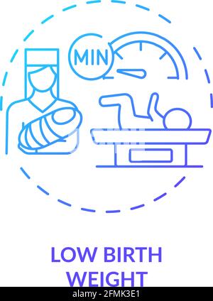 Low birthweight concept icon Stock Vector