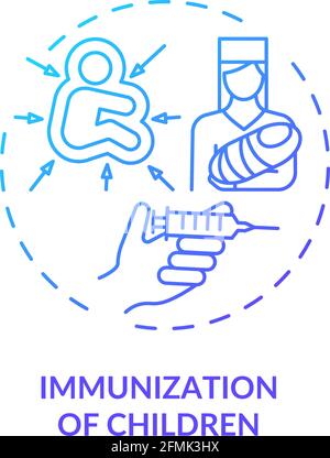 Children immunization concept icon Stock Vector
