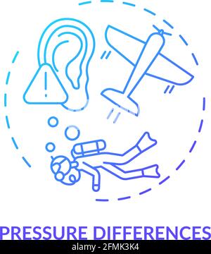 Pressure differences concept icon Stock Vector