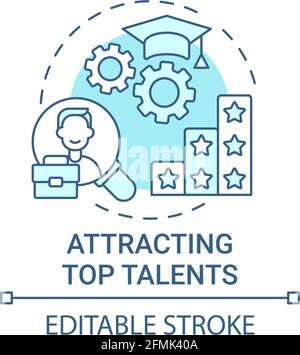 Attracting top talents concept icon Stock Vector