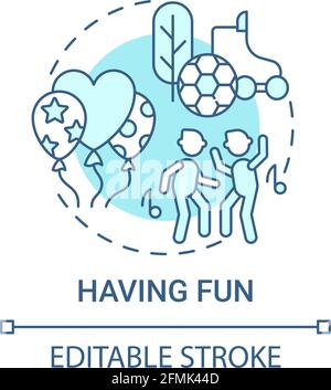 Having fun concept icon Stock Vector